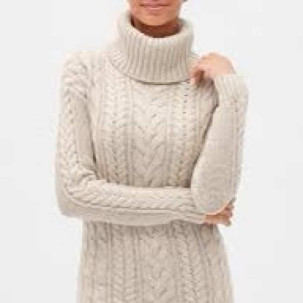 GAP Factory Cable-knit Turtleneck Sweater